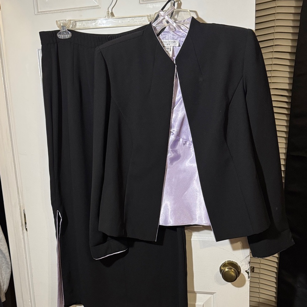 Vintage Miss Dorby Size 12 Skirt/Tank/Blazer Suit